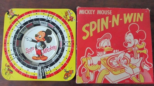 Micky Mouse Spin-N-Win Disney-Roulettegame 1955 in original box (2680)